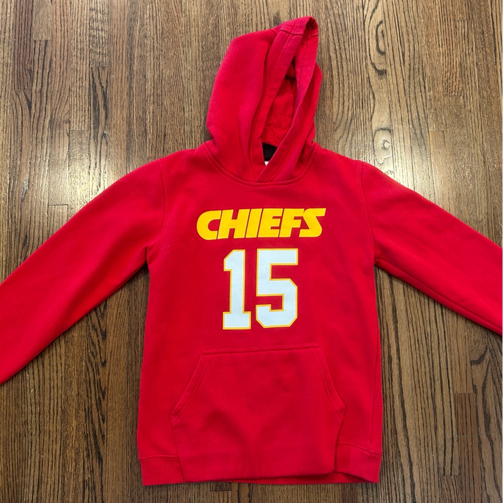 Kids Red Hoodie with Yellow Print